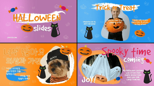 Kids Halloween Typography Slideshow for After Effects
