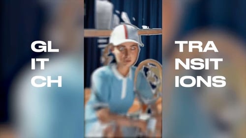 Vertical Glitch VHS Transitions