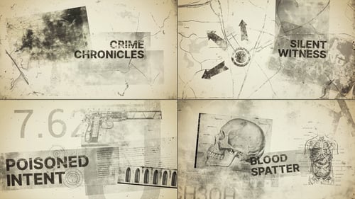 Gritty Crime Documentary Opener with Forensic Graphics