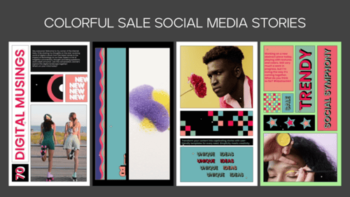 Dynamic Social Media Stories with Retro Graphic Overlays and Bold Kinetic Text