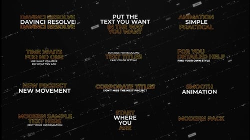 Abstract Text in Davinci Resolve.