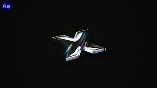 Dynamic Glossy Logo Reveal with Liquid Morphing Effect