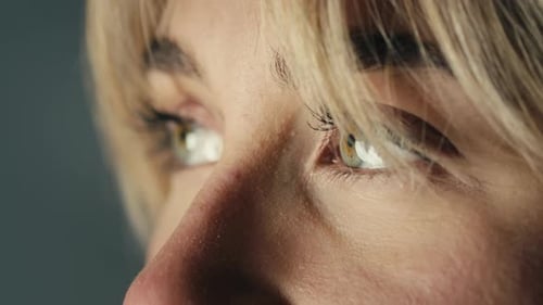 Close-Up of Woman's Face and Eyes