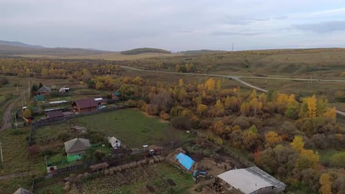 Autumn Landscape with Village