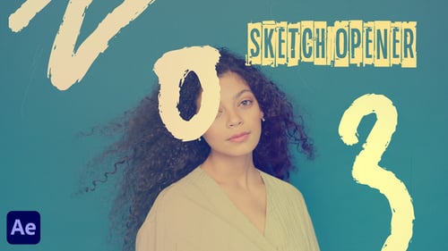 Dynamic Grunge Sketch Video Opener with Distressed Typography