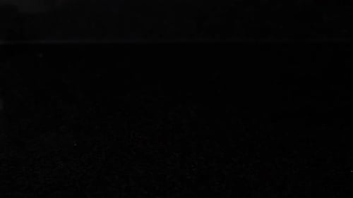 Hand Makes Fist on Black Background