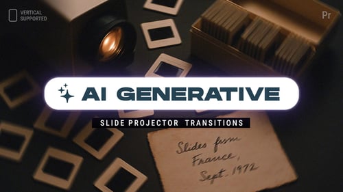 AI Generative Slide Projector Transitions | Vertical | Premiere Pro