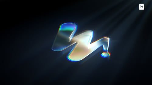 Chromatic Aberration Logo Reveal with Light Streaks