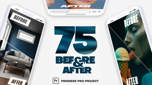 Vertical Before & After Comparison Split Screen Overlays