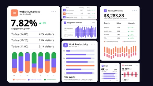 Row & Column Bar Chart infographic