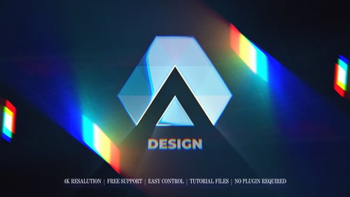 Cinematic Modern Logo Reveal with Chromatic Aberration and Light Rays