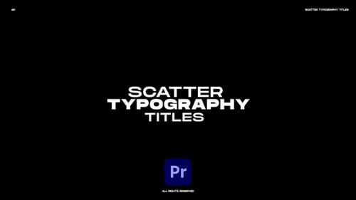 Scatter Typography Titles MOGRT