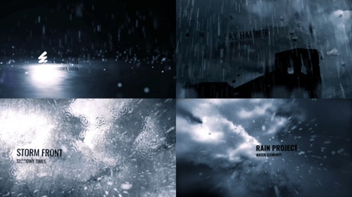 Heavy Rain Pack Title for After Effects