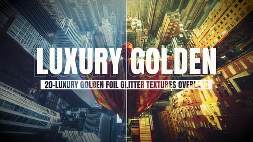 Luxury Golden Foil Glitter Overlays Pack For DaVinci Resolve