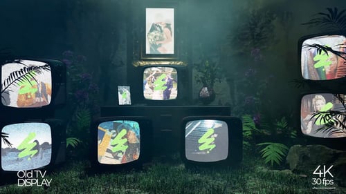 Surreal Retro TV Gallery for Nostalgic Media Display