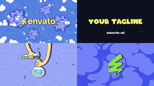 Cartoon Chemical Reaction Logo Reveal