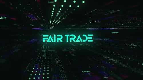 Futuristic Digital Fair Trade Text Reveal