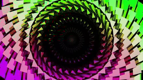 Pulsating and Rotating Spiral with Black Center