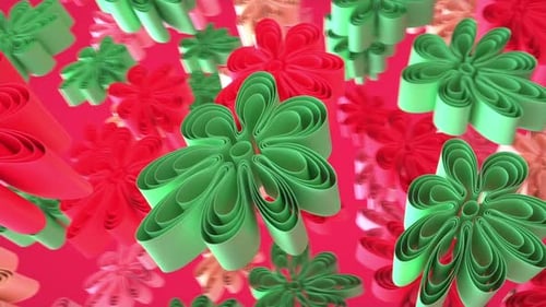 Fondo abstracto de flores 3D