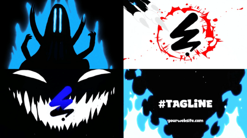 Neon Grunge Monster Logo Opener for Halloween