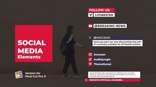 Clean Social Media Overlays and Lower Thirds