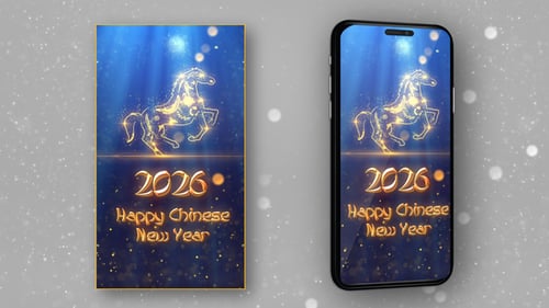 Sparkling Golden Horse for Chinese New Year 2026 Celebration