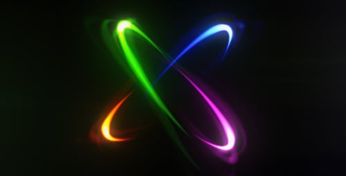 Dynamic Glowing Abstract Light Swirls Logo Intro