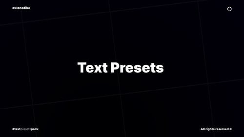 Text Presets \ After Effects