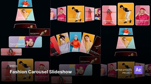 Logo Reveal - Fashion Carousel Slideshow After Effects Project Files