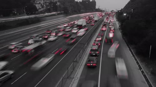 Black & White Traffic Time Lapse