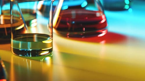 Dynamic View of Scientific Experiment in Lab Glassware