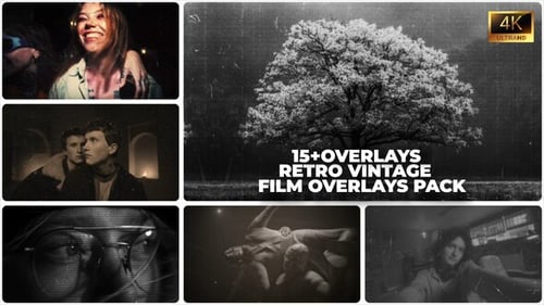 Vintage Film Overlays Retro Grain Scratches Cinematic FX For Apple Motion and Final Cut Pro