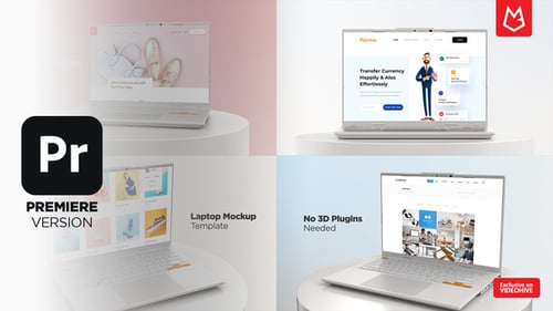 Modern Laptop Mockup for Website Presentation