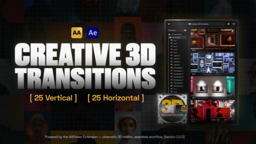 Dynamic 3D Transitions Pack for Modern Video Projects