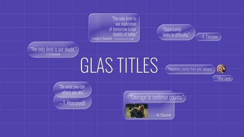 Modern Glass Quote Titles Animation