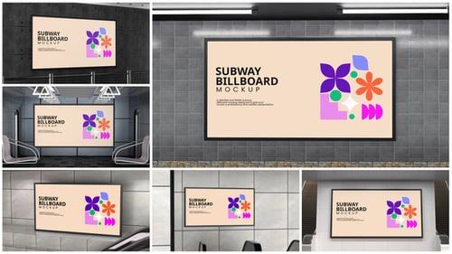 Subway Billboard Mockup