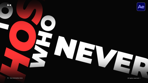 Text Animation Intro \ AE
