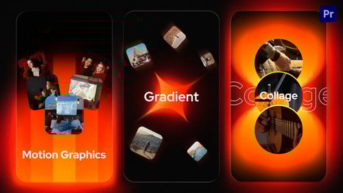 Vertical Glowing Noise Opener for Social Media Stories