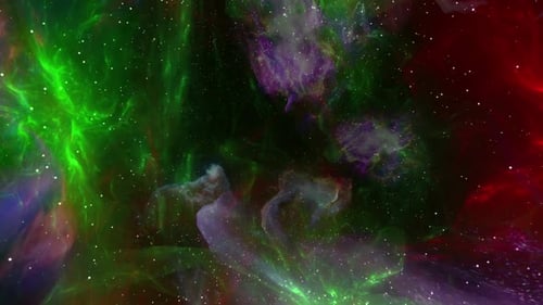 Colorful Fluid Nebula Space Loop Background