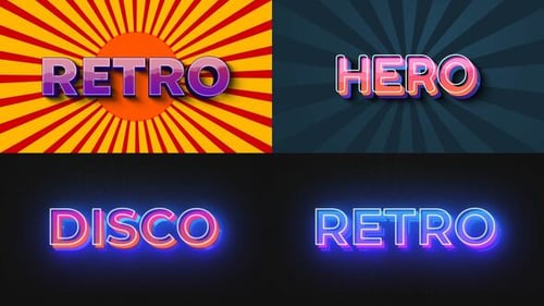 Efeito de texto - estilo retro 02