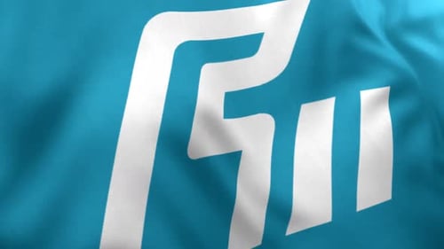 Waving Fabric Flag Logo Reveal Animation