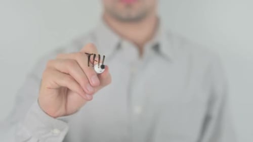 Die Zukunft gehört uns, auf transparentem Bildschirm geschrieben