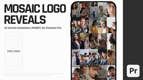 10 Vertical Mosaic Logo Reveals | MOGRT