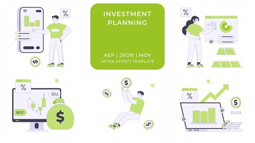 Investment Planning Animated Illustration | After Effects