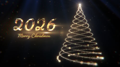 Sparkling Christmas Tree Logo Reveal