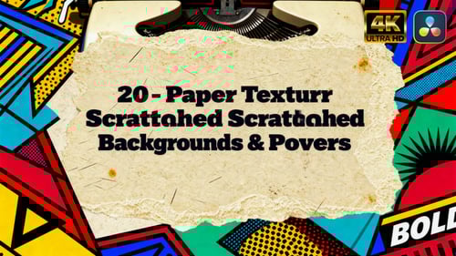Paper Scratched Texture Overlays – Vintage Grunge Surface Pack For DaVinci Resolve