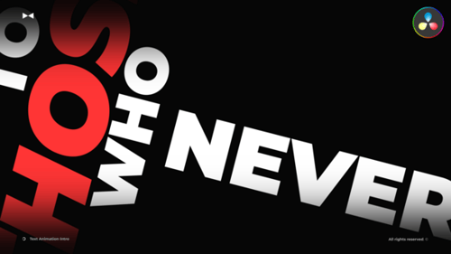 Text Animation Intro \ DR