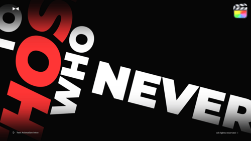 Text Animation Intro \ FCPX