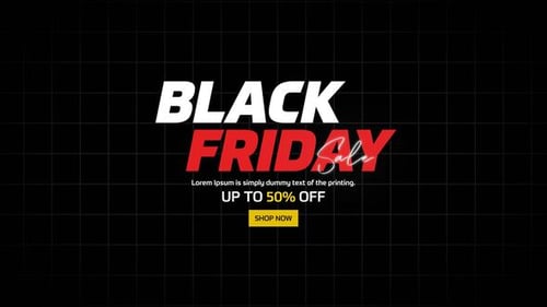 Dynamic Black Friday Sale Titles with Modern Kinetic Typography