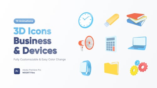 Business & Devices 3D Icons